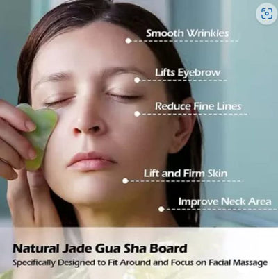 MARBLE STONE JADE ROLLER & GUA SHA